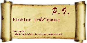 Pichler Iréneusz névjegykártya